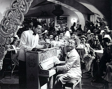 Photo from Movie Casablanca - Moe’s song Knock On Wood played an important role in Casablanca